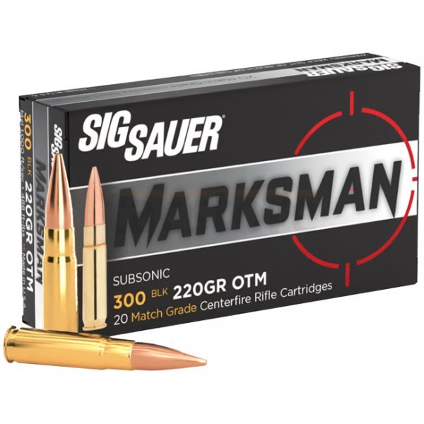Sig Sauer .300 BLK 220gr Elite Match Grade Subsonic OTM 20rds