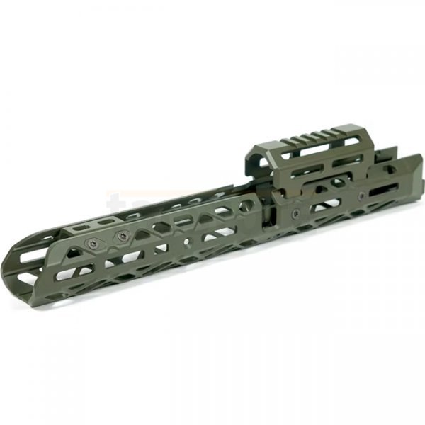 KRUK Long AK Handguard M-LOK & Short Gas Tube Cover - Olive