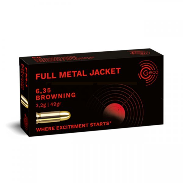 Geco 6.35 Browning 49gr FMJ 50pcs
