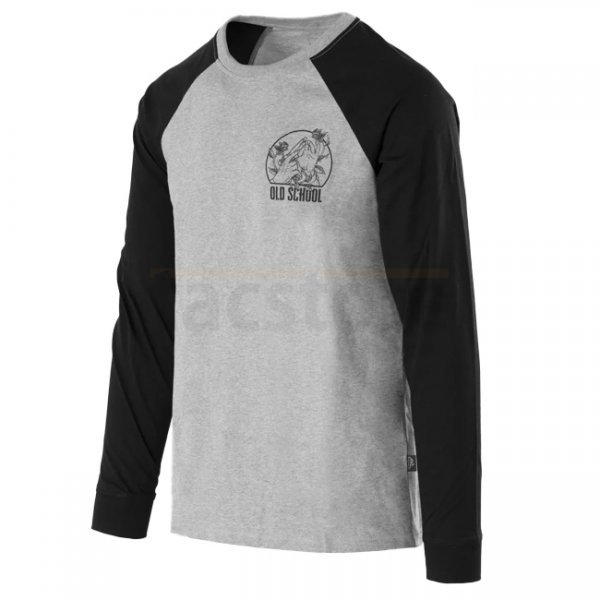 Helikon-Tex T-Shirt Long Sleeve Old School - Mid Grey Melange - XL