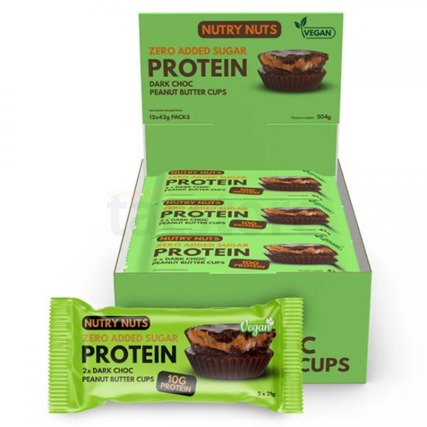 NUTRY NUTS Dark Choc Peanut Butter Cups 12pcs Box