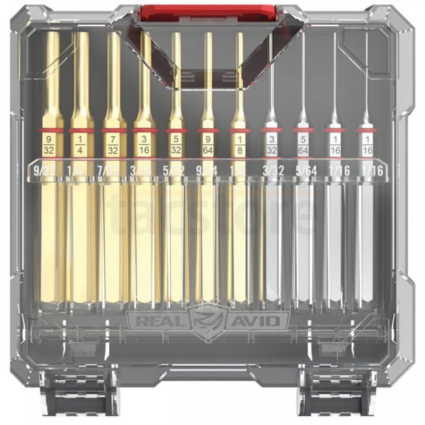 Real Avid Accu-Punch 11-Piece Standard Brass & Steel Pin Punch Set
