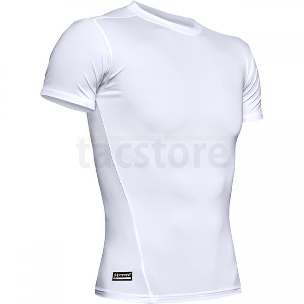 Under Armour Mens Tactical HeatGear Compression T-Shirt - White - S