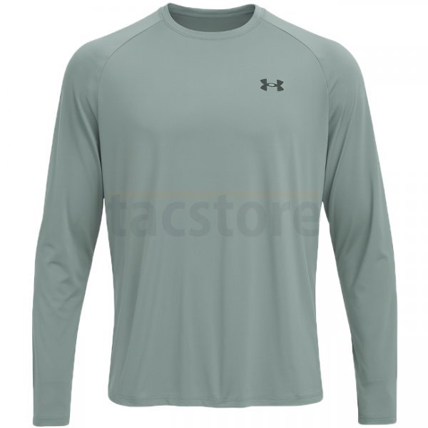 Under Armour Mens Tech 2.0 Long Sleeve - Silica Green / Black - L