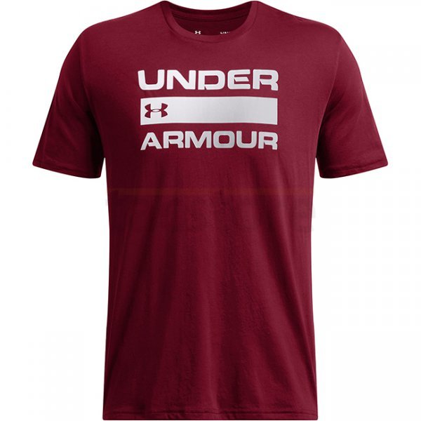 Under Armour Mens Team Issue Wordmark Short Sleeve - Cardinal / Dark Maroon - 3XL