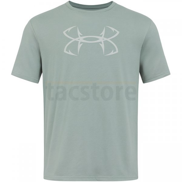 Under Armour Fish Hook Logo T-Shirt - Silica Green / Hydro Green - L