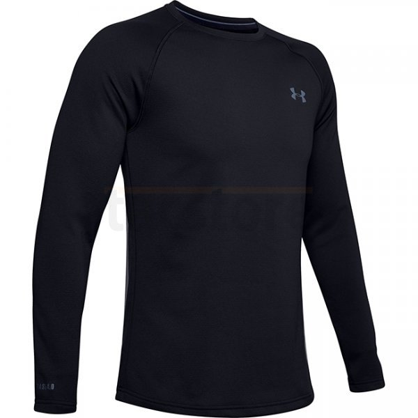 Under Armour Mens ColdGear Base 4.0 Crew - Black / Pitch Grey - 2XL