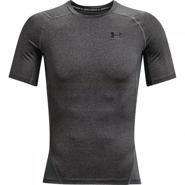 Under Armour Mens HeatGear Compression Short Sleeve - Carbon Heather - XL
