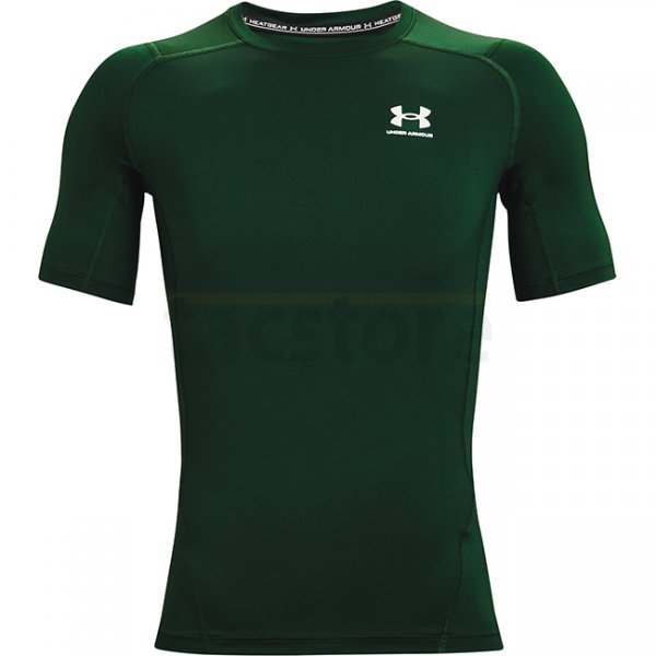 Under Armour Mens HeatGear Compression Short Sleeve - Green - L