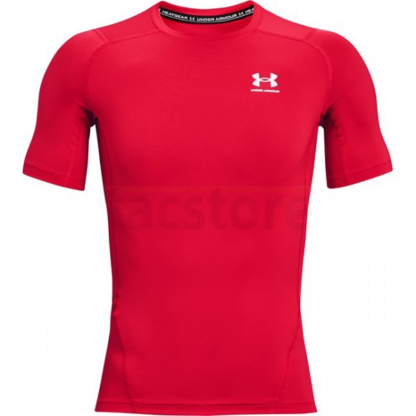 Under Armour Mens HeatGear Compression Short Sleeve - Red - M