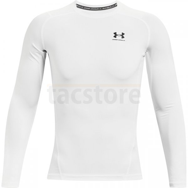 Under Armour Mens HeatGear Compression Long Sleeve - White - XL