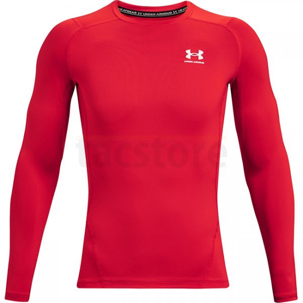 Under Armour Mens HeatGear Compression Long Sleeve - Red - S