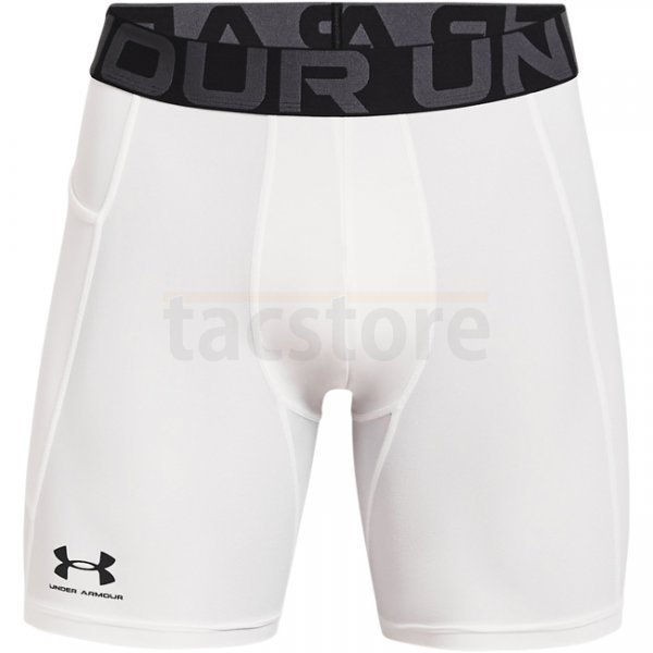 Under Armour Mens HeatGear Compression Shorts - White - L