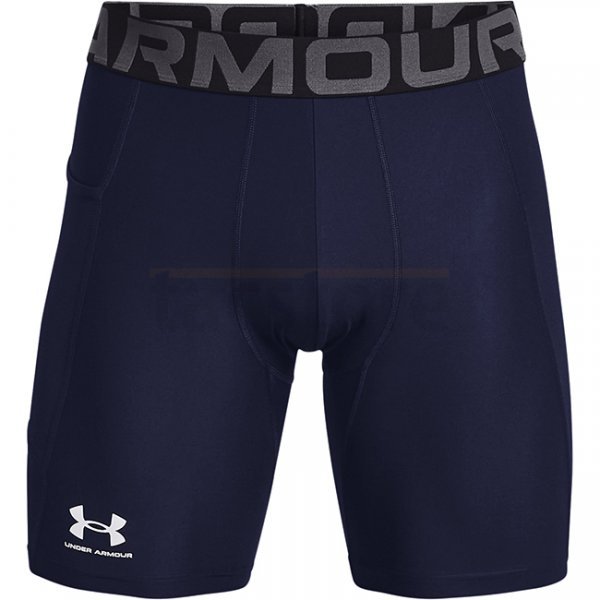 Under Armour Mens HeatGear Compression Shorts - Navy Blue - XL