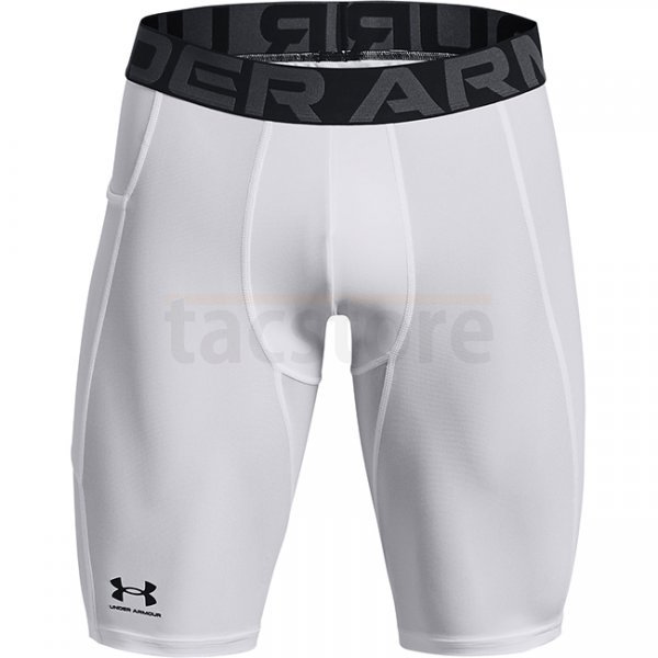 Under Armour Mens HeatGear Pocket Long Shorts - White - 2XL