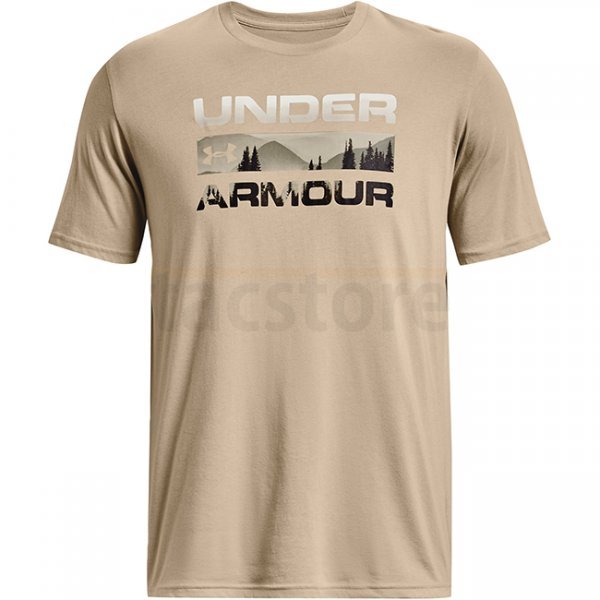Under Armour Mens Stacked Logo Fill T-Shirt - City Khaki - XL