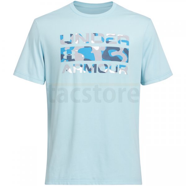Under Armour Mens Stacked Logo Fill T-Shirt - Stream / Ether Blue - 3XL