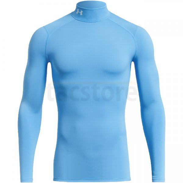 Under Armour Mens ColdGear Compression Mock - Carolina Blue / White / White - 2XL