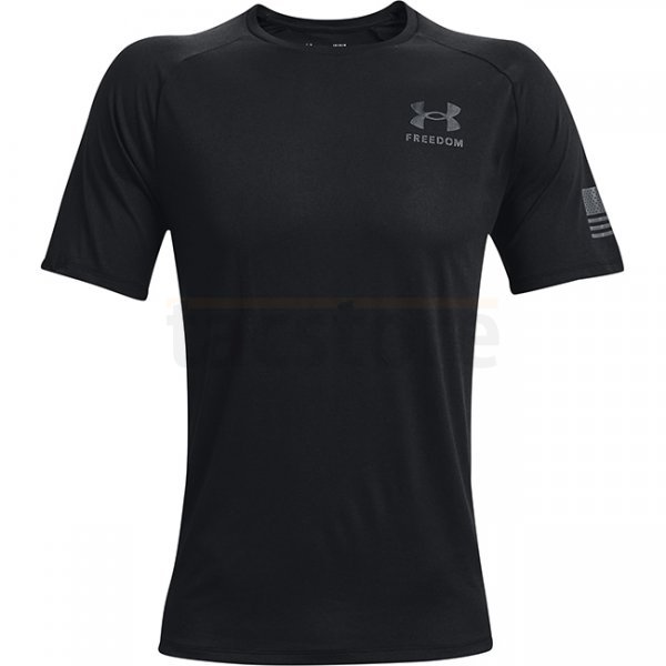 Under Armour Mens Tech Freedom Short Sleeve T-Shirt - Black - 2XL