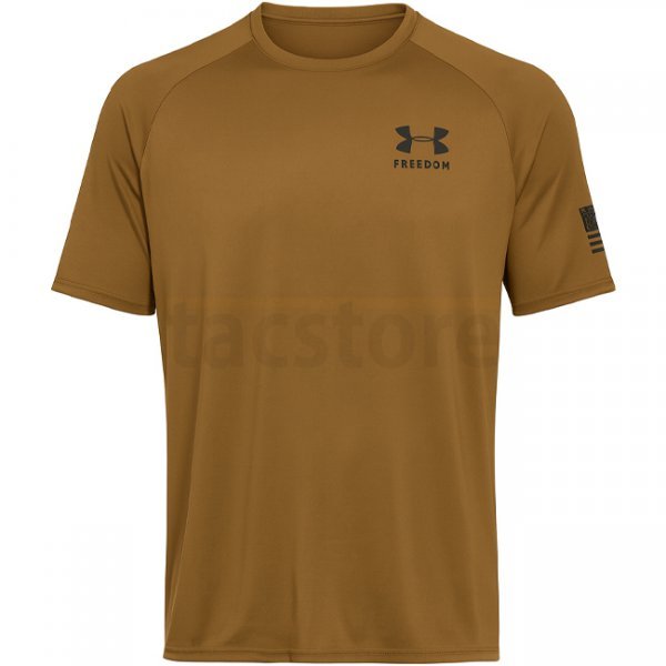 Under Armour Mens Tech Freedom Short Sleeve T-Shirt- Coyote - 2XL
