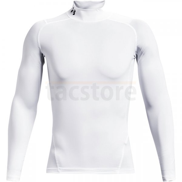Under Armour Mens HeatGear Mock Long Sleeve - White - M