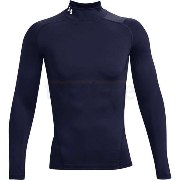 Under Armour Mens HeatGear Mock Long Sleeve - Navy Blue - S