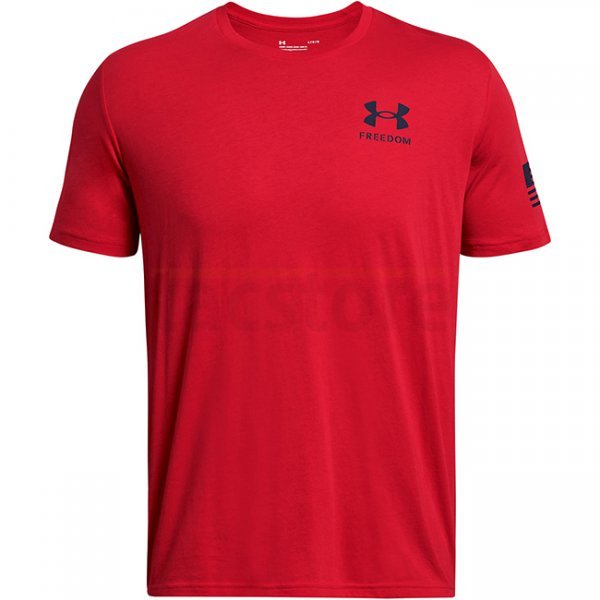 Under Armour Freedom Flag T-Shirt - Red / Midnight Navy - XL