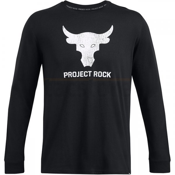 Under Armour Mens Project Rock Brahma Bull Shirt - Black / White / White - XL