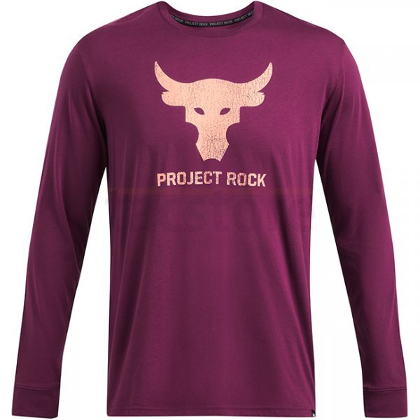 Under Armour Mens Project Rock Brahma Bull Shirt - Purple Gemini / Flare Orange - M