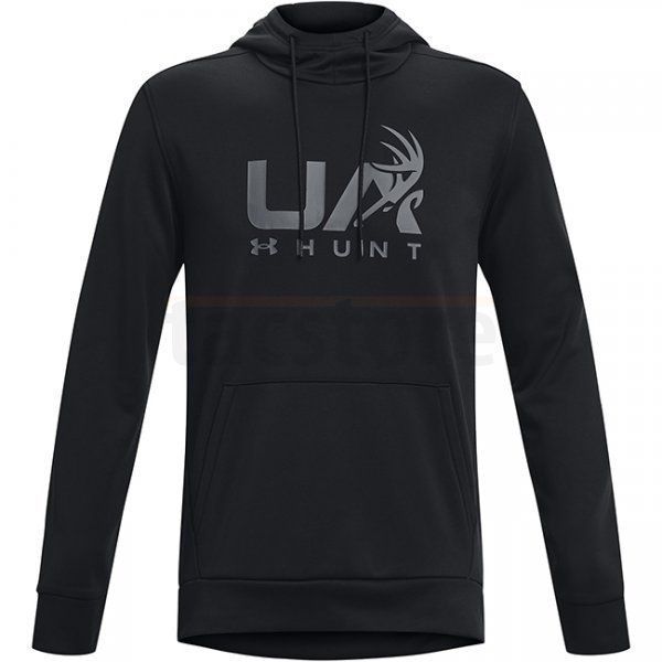 Under Armour Mens Armour Fleece Hunt Logo Hoodie - Black - M