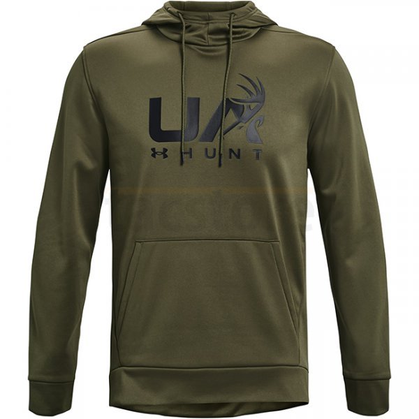 Under Armour Mens Armour Fleece Hunt Logo Hoodie - Marine OD Green - S