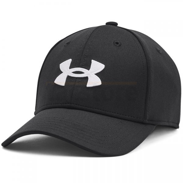 Under Armour Mens Blitzing Low Stretch Fit Cap - Black / White - XL/2XL