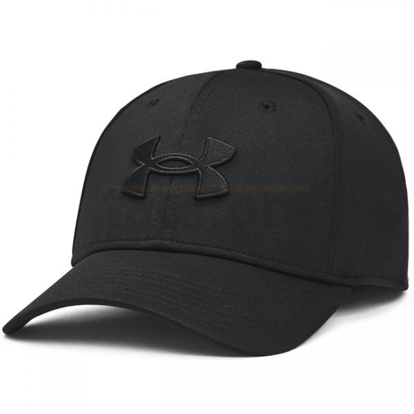 Under Armour Mens Blitzing Low Stretch Fit Cap - Black / Black - M/L