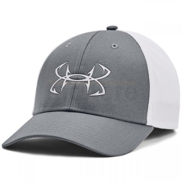 Under Armour Mens Fish Hunter Mesh Cap - Pitch Grey / White - S/M