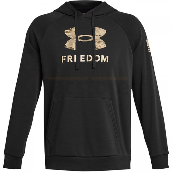 Under Armour Freedom Rival Fleece Big Flag Logo Hoodie - Black - S