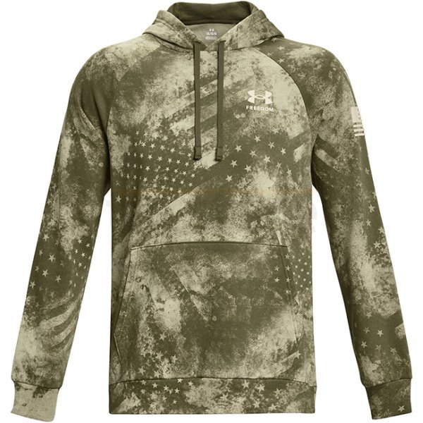 Under Armour Freedom Rival Fleece Amp Hoodie - Marine OD Green - 3XL