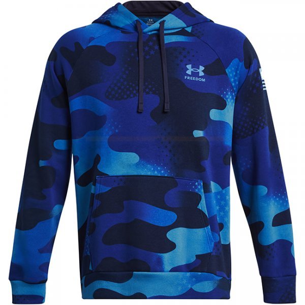 Under Armour Freedom Rival Fleece Amp Hoodie - Team Royal / Viral Blue - S