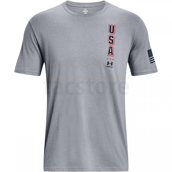Under Armour Freedom Eagle T-Shirt - Steel Medium Heather - 3XL