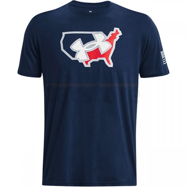 Under Armour Freedom Big Flag Logo Lockup T-Shirt - Academy - M