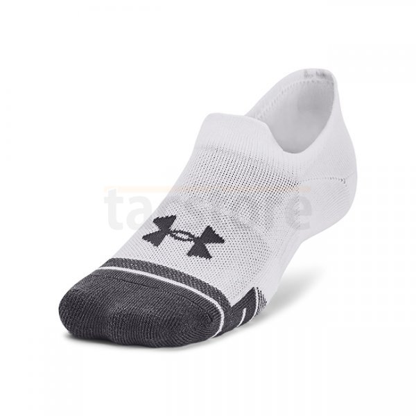Under Armour Performance Tech 3-Pack Ultra Low Socks - White / White / Jet Grey - L