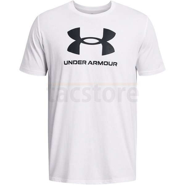 Under Armour Mens Sportstyle Logo Short Sleeve - White / Black - M