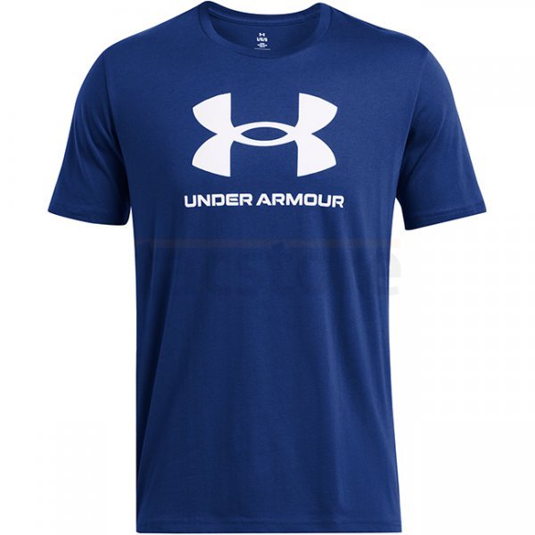 Under Armour Mens Sportstyle Logo Short Sleeve - Tech Blue / White - 2XL