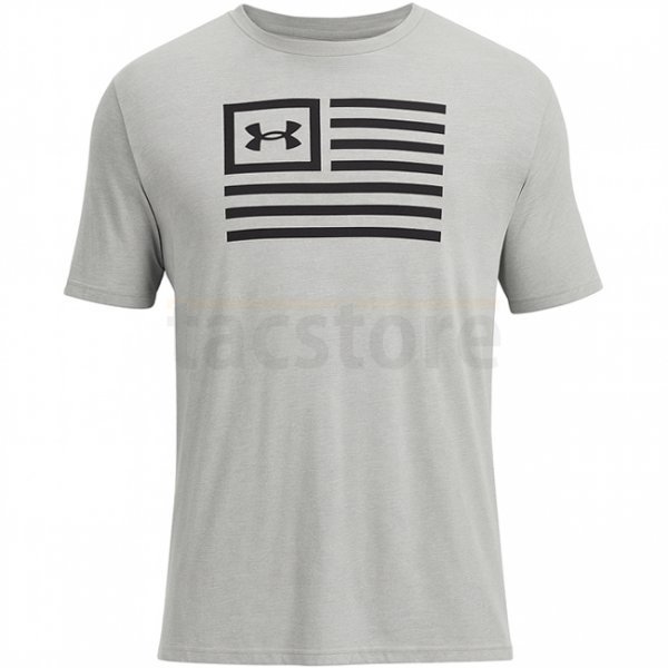 Under Armour Mens Freedom Flag Printed T-Shirt - Steel Medium Heather / Black - 3XL
