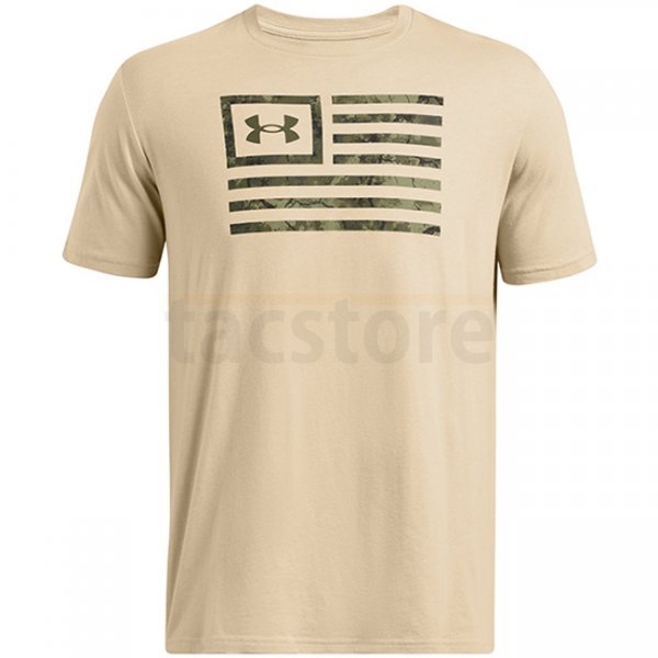 Under Armour Mens Freedom Flag Printed T-Shirt - Desert Sand - XL