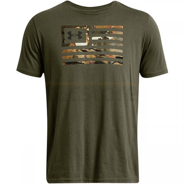 Under Armour Mens Freedom Flag Printed T-Shirt - Marine OD Green - XL