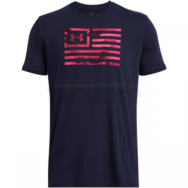 Under Armour Mens Freedom Flag Printed T-Shirt - Navy Blue - L