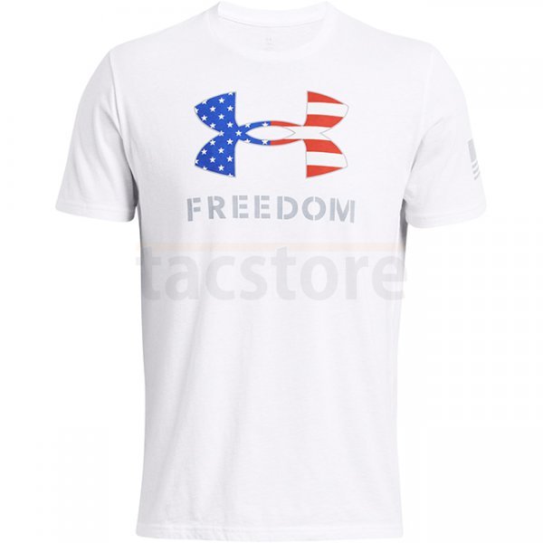 Under Armour Mens Freedom Logo T-Shirt - White / Steel - 2XL