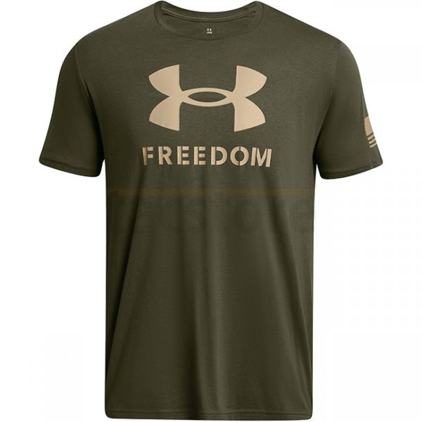 Under Armour Mens Freedom Logo T-Shirt - Marine OD Green - 2XL