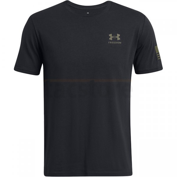 Under Armour Mens Freedom Flag Gradient T-Shirt - Black / Olive - 2XL