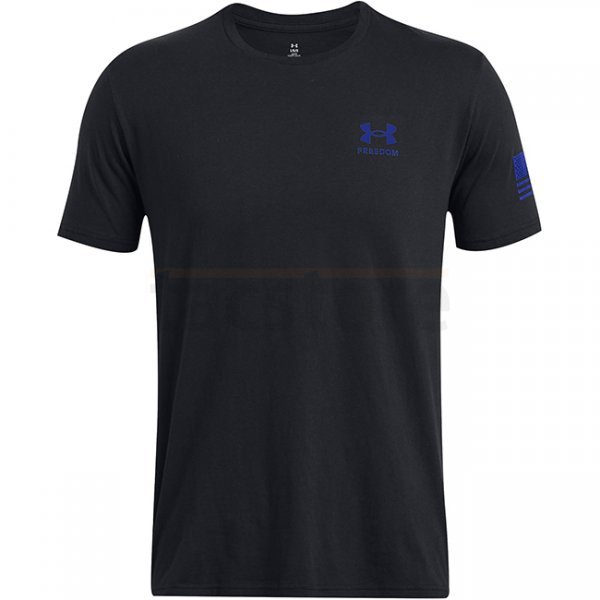 Under Armour Mens Freedom Flag Gradient T-Shirt - Black / Team Royal - S